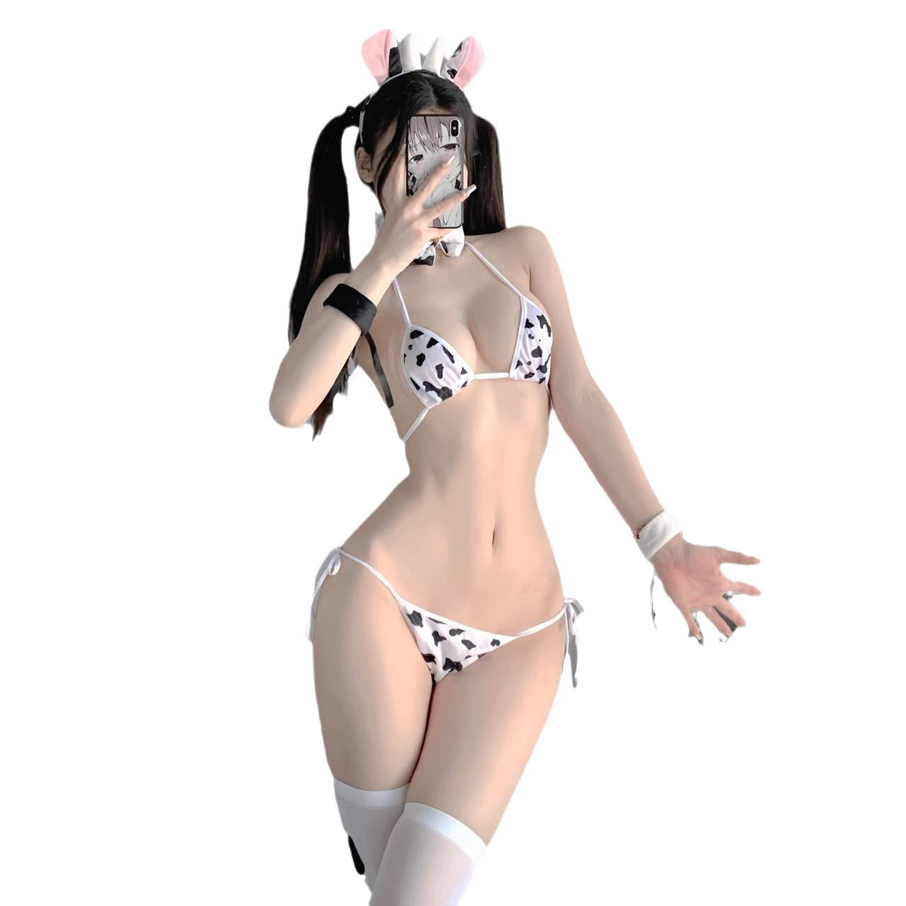 Cute Cow Small Three-point Sexy Play Maid Cow Suit